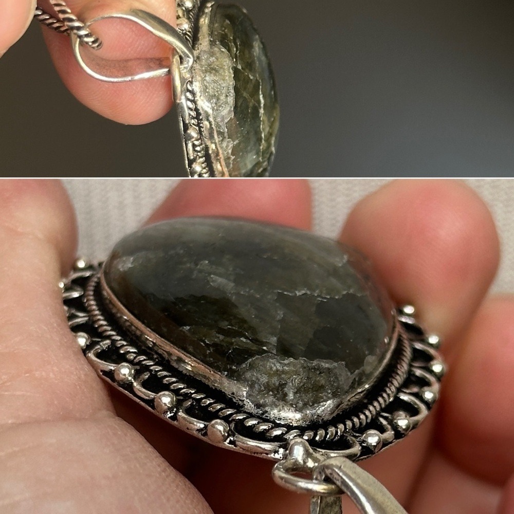 Teardrop Shape Labradorite Pendant - Unique Blue Flash - Picture 8 of 9